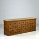 Pharmacy cabinet chest of drawers large oak antiques