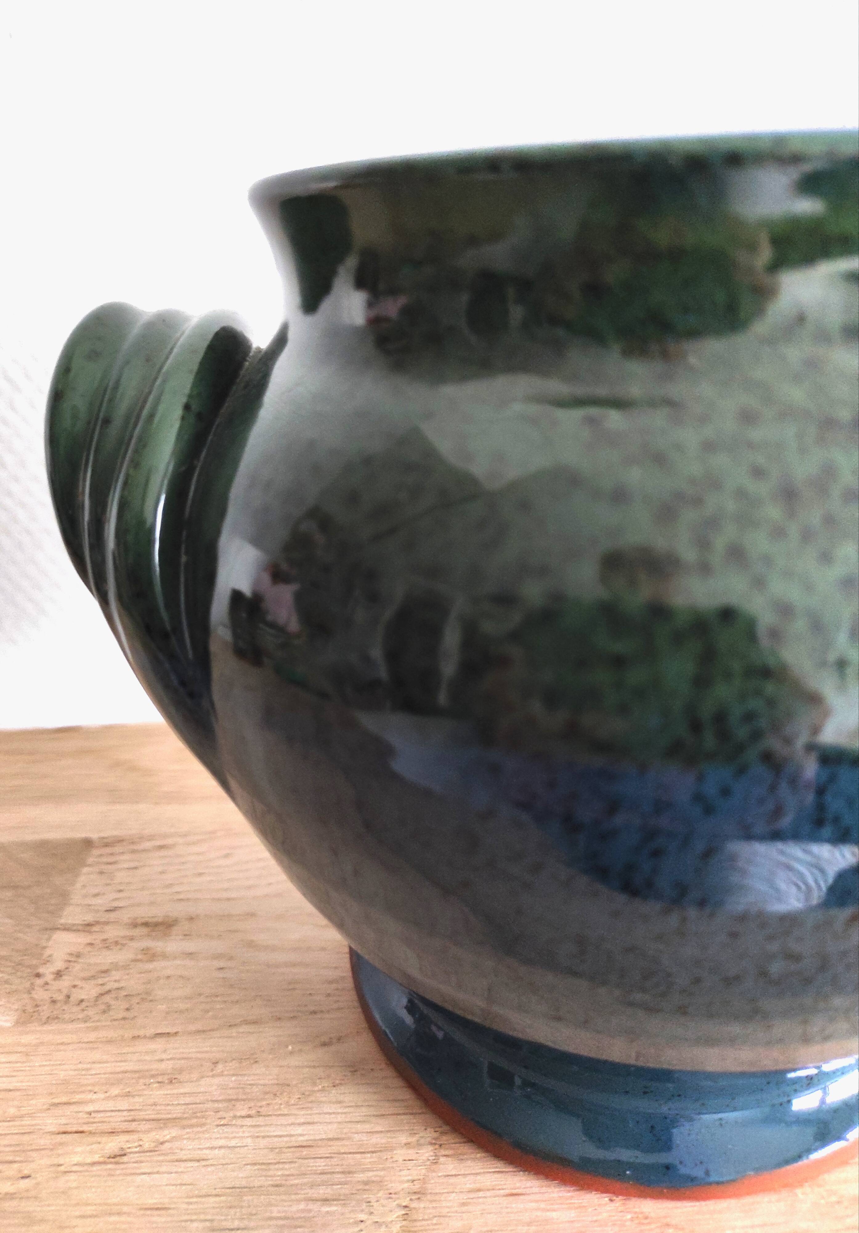 Glazed terracotta vase