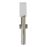 Large wall light in brushed metal. 70s