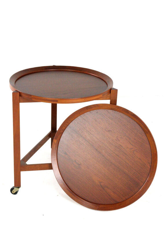 Sika Mobler trolley with removable trays  danish mid century modern design