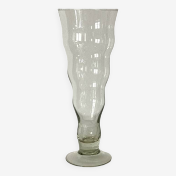 Scrolled glass vase