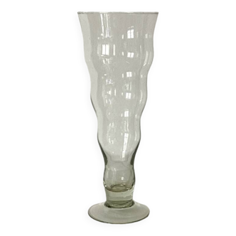 Scrolled glass vase