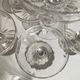 Set of 10 glasses of champagne 1870 in crystal ringing with flat ribs