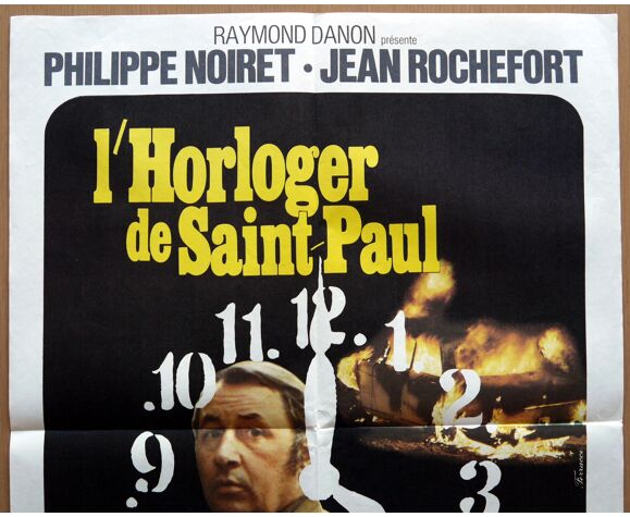 Original cinema poster "the horloger of saint-paul" tavernier, simenon |  Selency