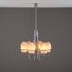 Angelo Gaetano Sciolari chandelier with six misty glass shades