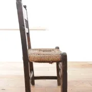 17th-century farmhouse chair with carved motifs – wabi sabi