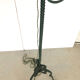 Lampadaire en fer forgé vert et doré vintage année 50