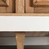 Vintage solid oak display cabinet / bookcase