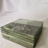 6 sous-verres en verre vintage.