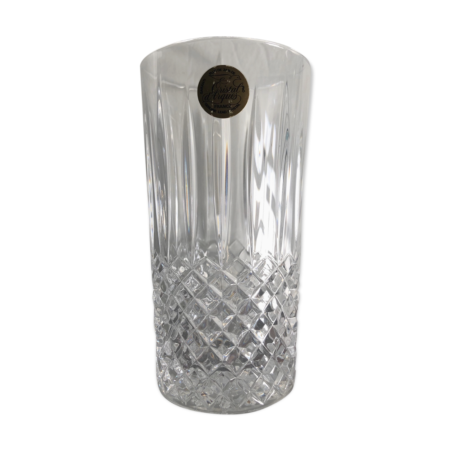 6 new orangeade glasses crystal d'arques model constance