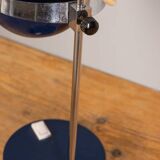 Lampe de table bleue vintage des années 70 mod "Eye Ball" Design Goffredo Reggiani
