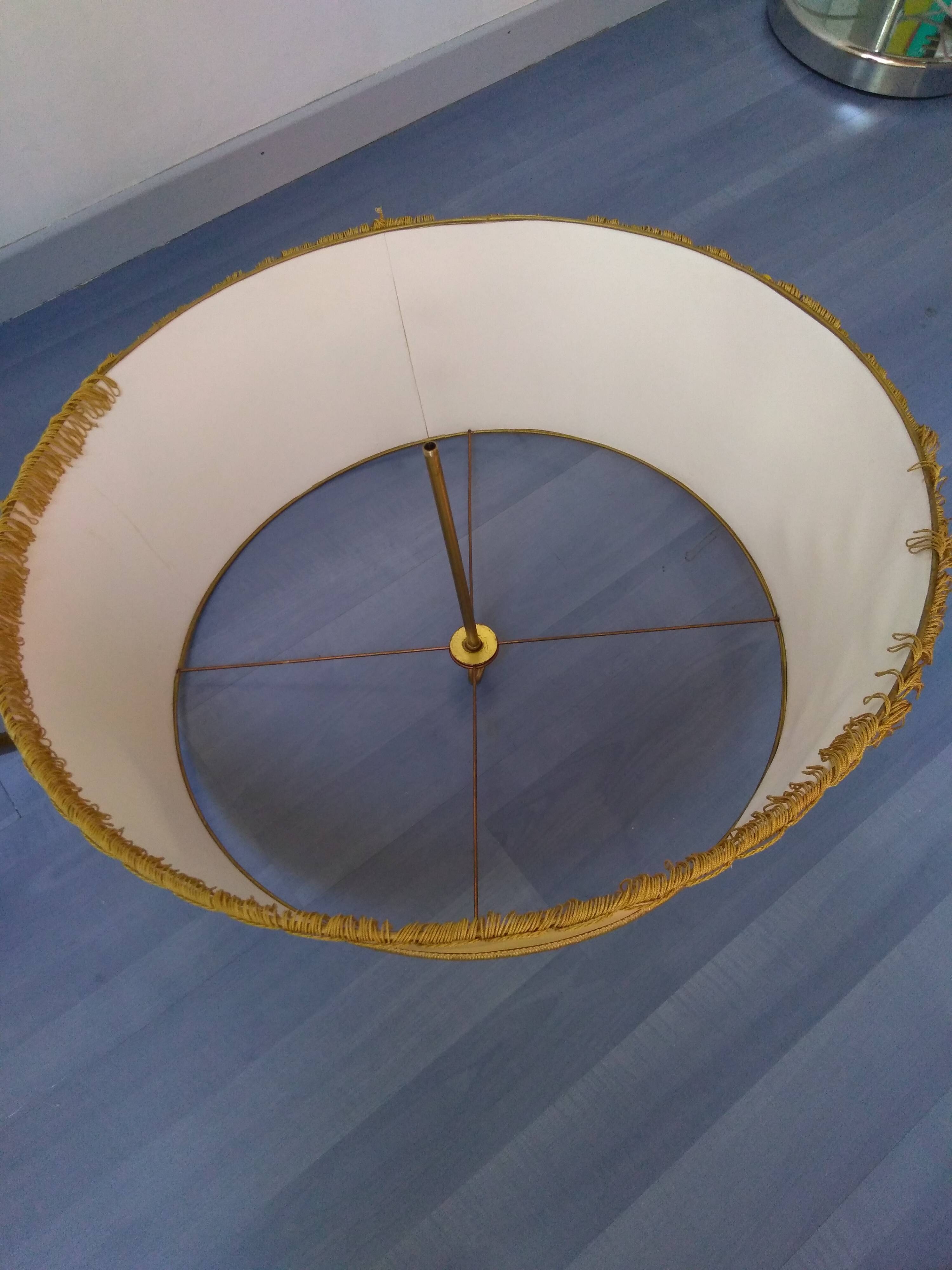 Floor lamp gilded bronze tripod 4 fires