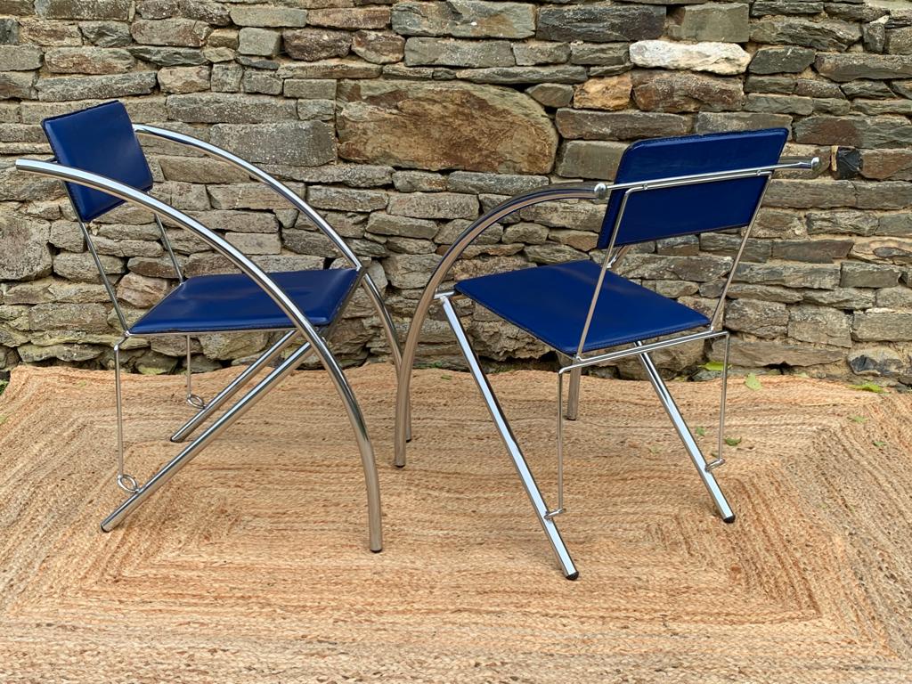 Pair of blue chairs