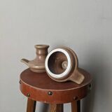 Pair of slow handcrafted stoneware candlesticks, bohemian country decor