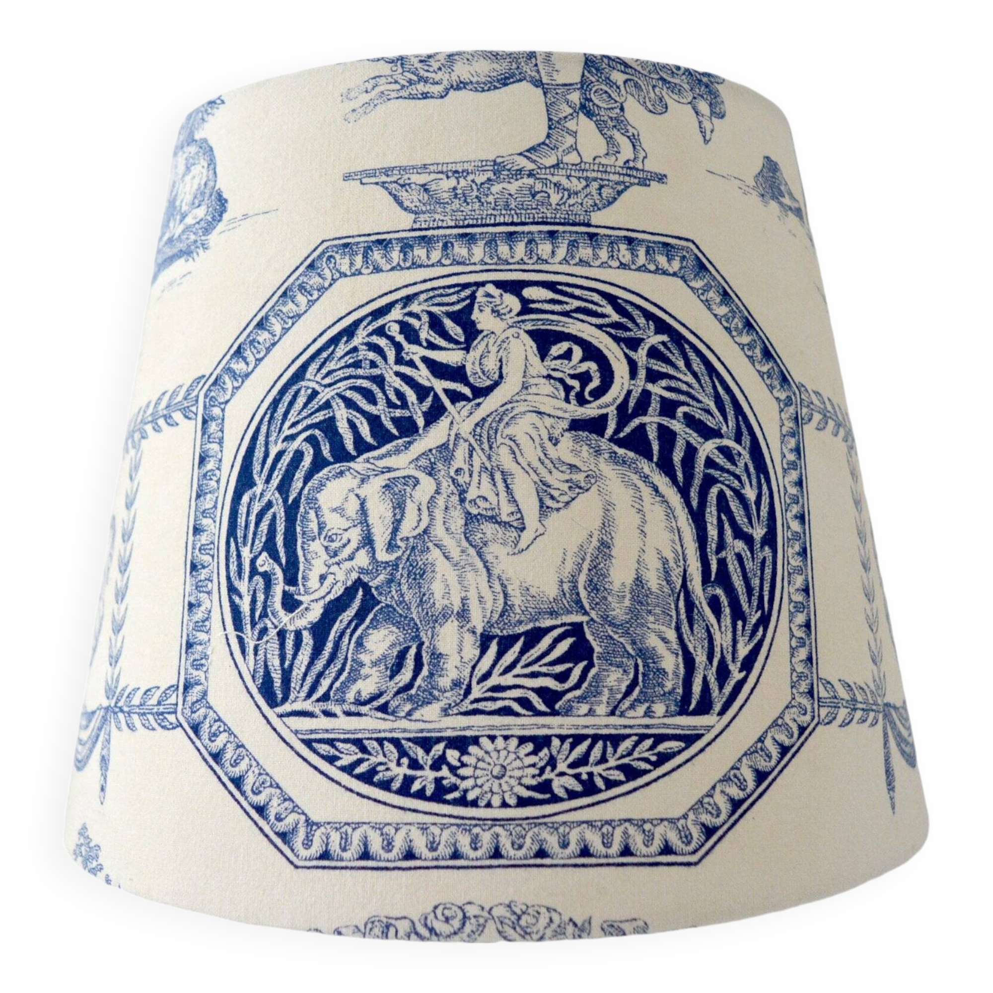 Blue toile de jouy lampshade