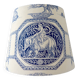 Abat-jour en toile de Jouy bleue