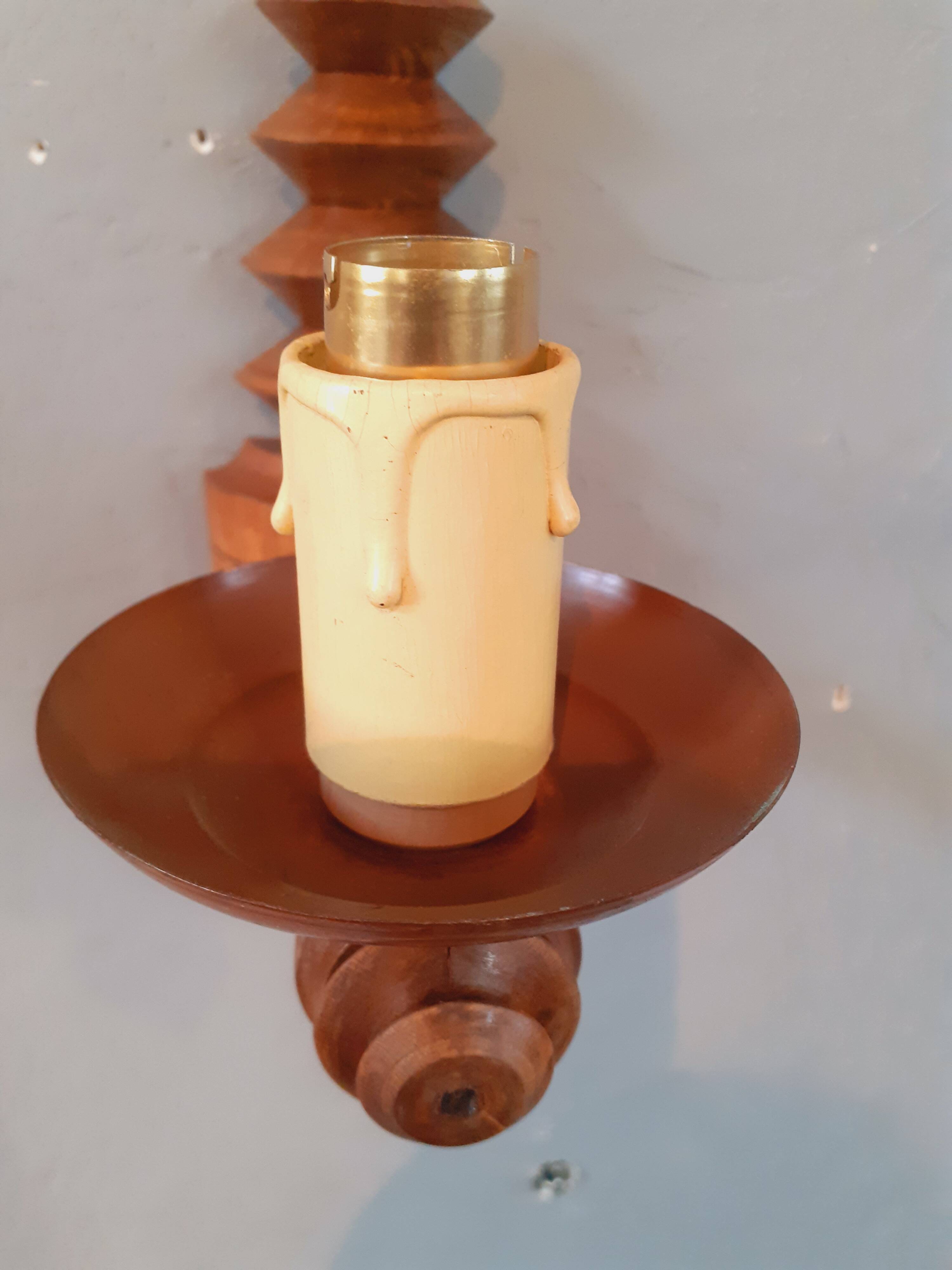 Wall Light 1940s Brutalist Dgl by Charles Dudouyt