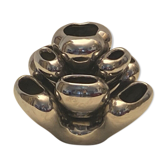 Vase tulip coral aluminum 1970