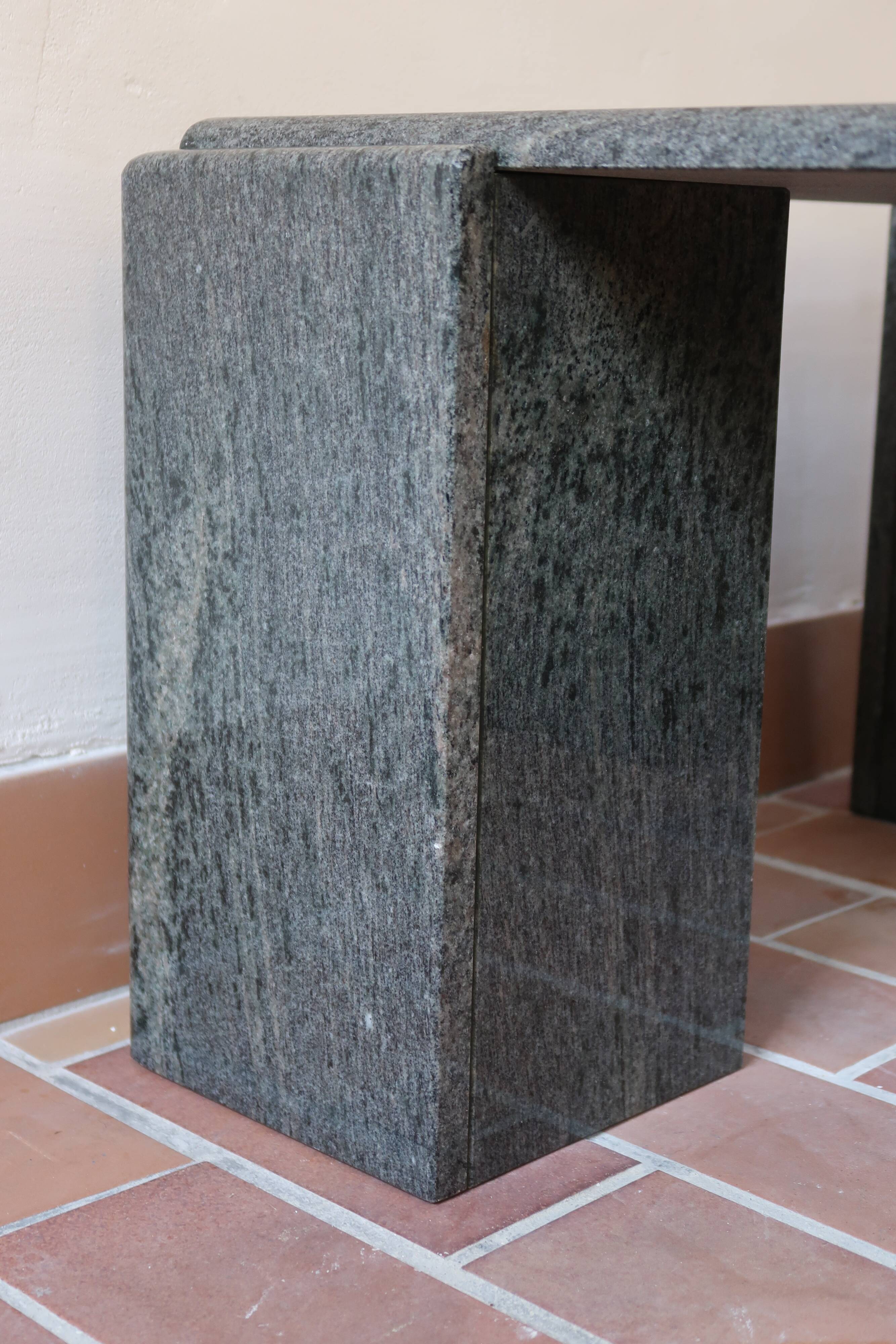 Large square granite coffee table