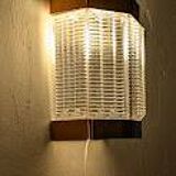 Scandinavian wall lights in copper and pressed glass