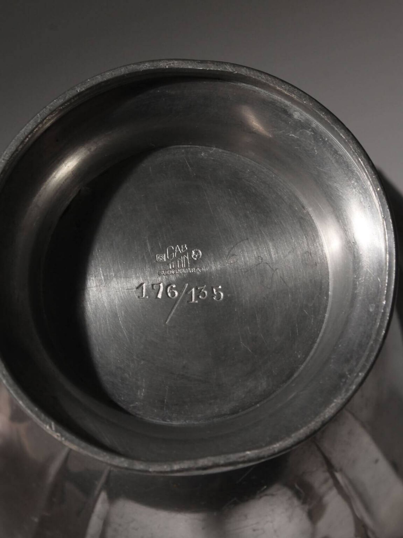 Art Deco Pewter Dolphins Bowl From GAB, 1935, Sweden