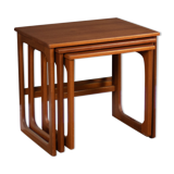 Retro teak 1960s set of 3 nesting coffee tables