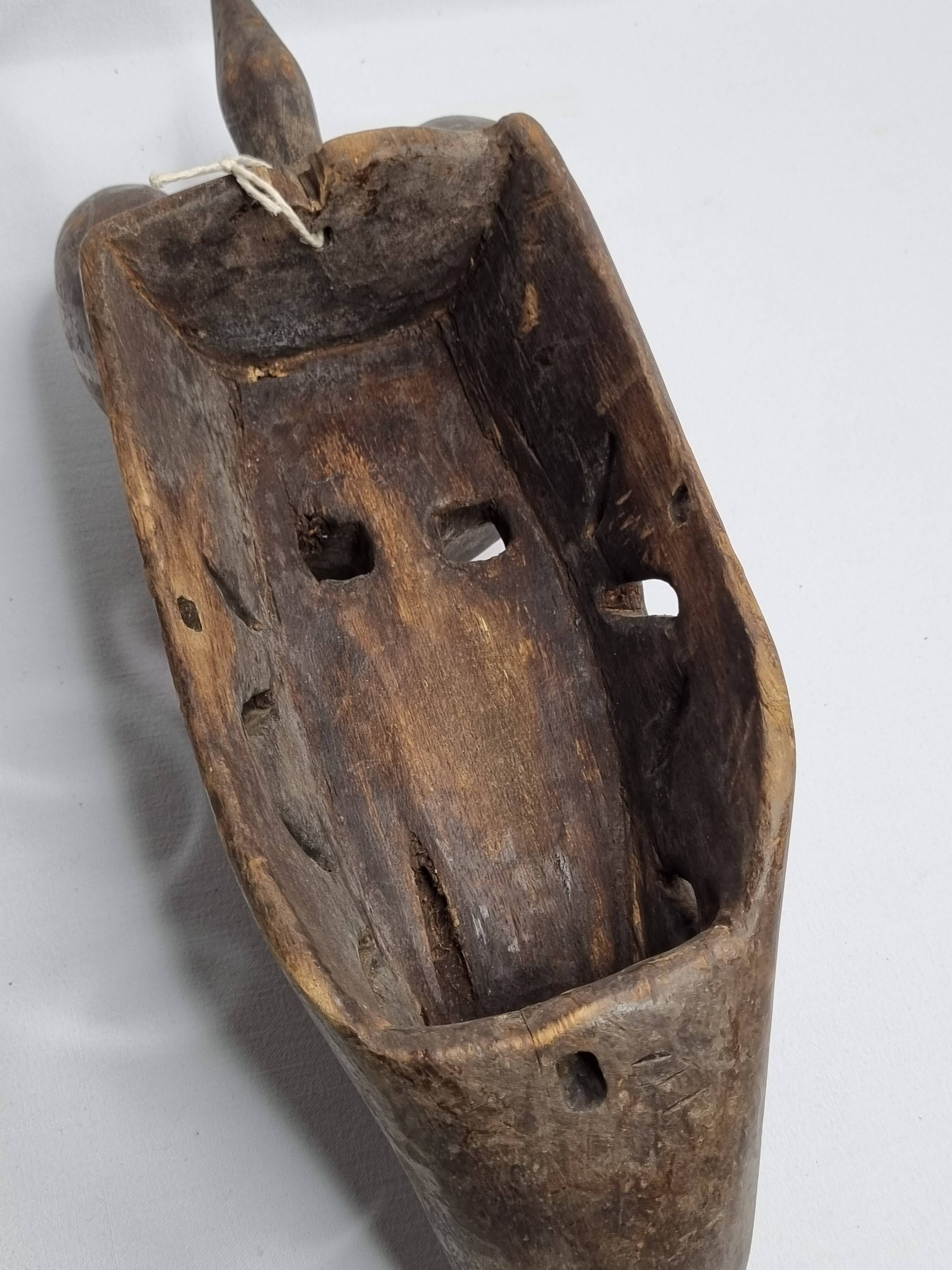 Hyena Suruku mask from Korè, Mali Bamana – Carved wood, 33 cm