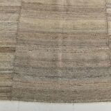 Brown & Cream Large Kilim Area Rug, 229x315Cm