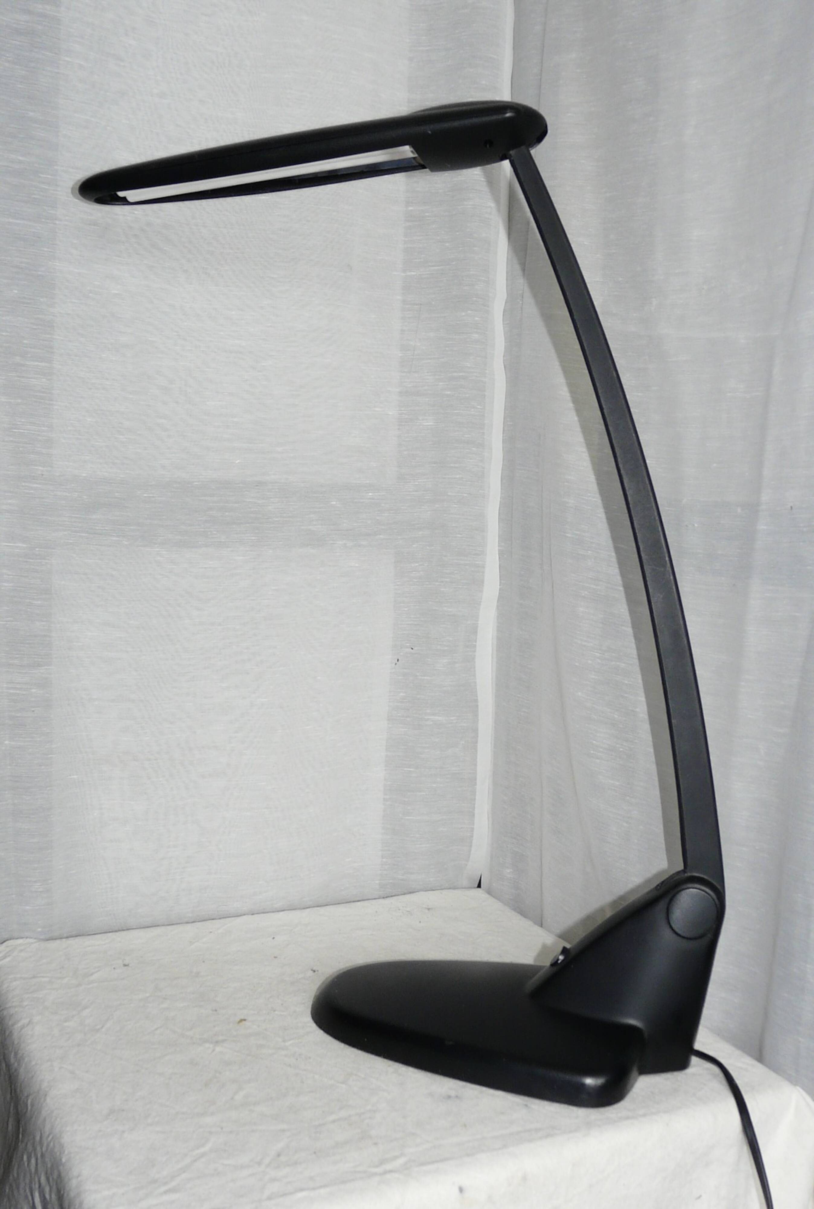 Lampe de bureau noire  Unilux Brio design 1980