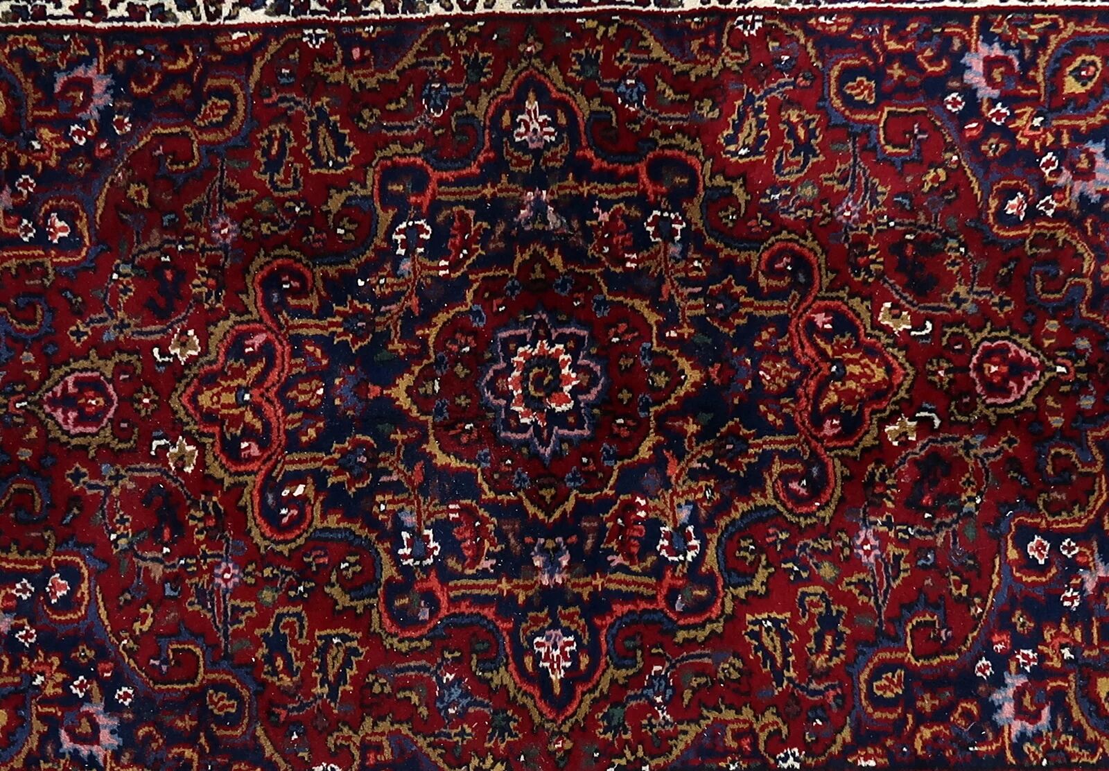 Handmade vintage Persian Hamadan rug 147cm x 203cm 1970s - 1C1167
