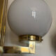 Opaline brass wall lights from the 1970s.