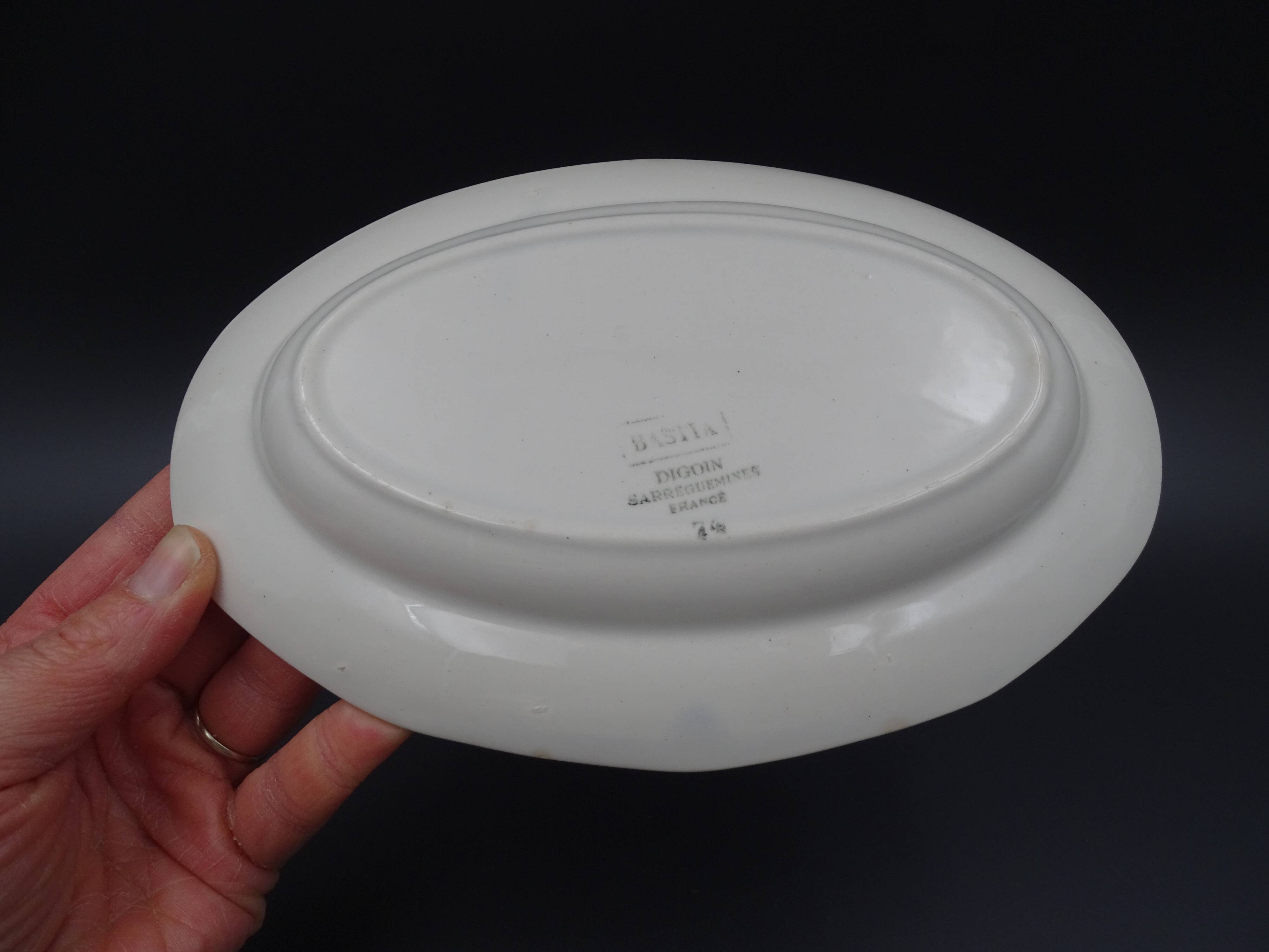 Ravine in earthenware of Sarreguemines Digoin model Bastia 1940