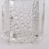 Lampe de table structurée en cristal massif du milieu du siècle par Willem Heesen pour Royal Leerdam