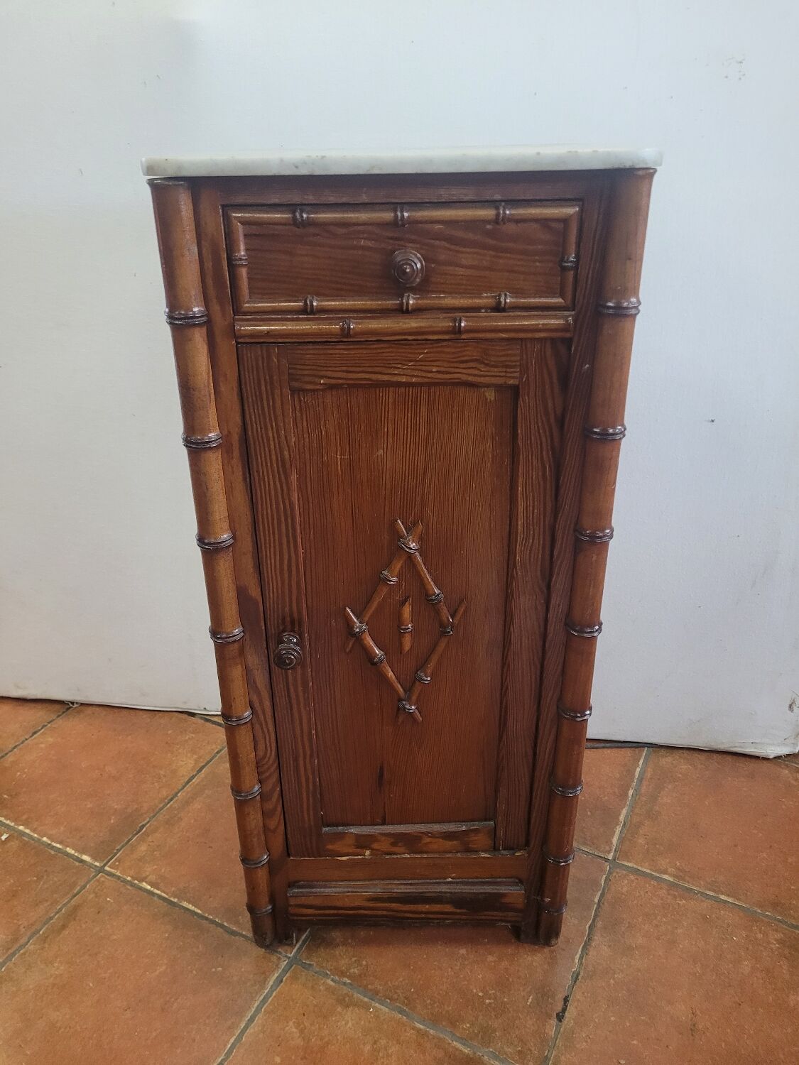 Bamboo wooden bedside table