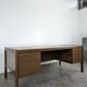 Large Scandinavian executive desk in solid walnut.