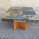 Table basse bois et pierre