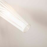 5-branched opaline brass chandelier 60's