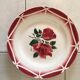 Set of 6 dessert plates Digoin Sarreguemines cibon pink vintage old