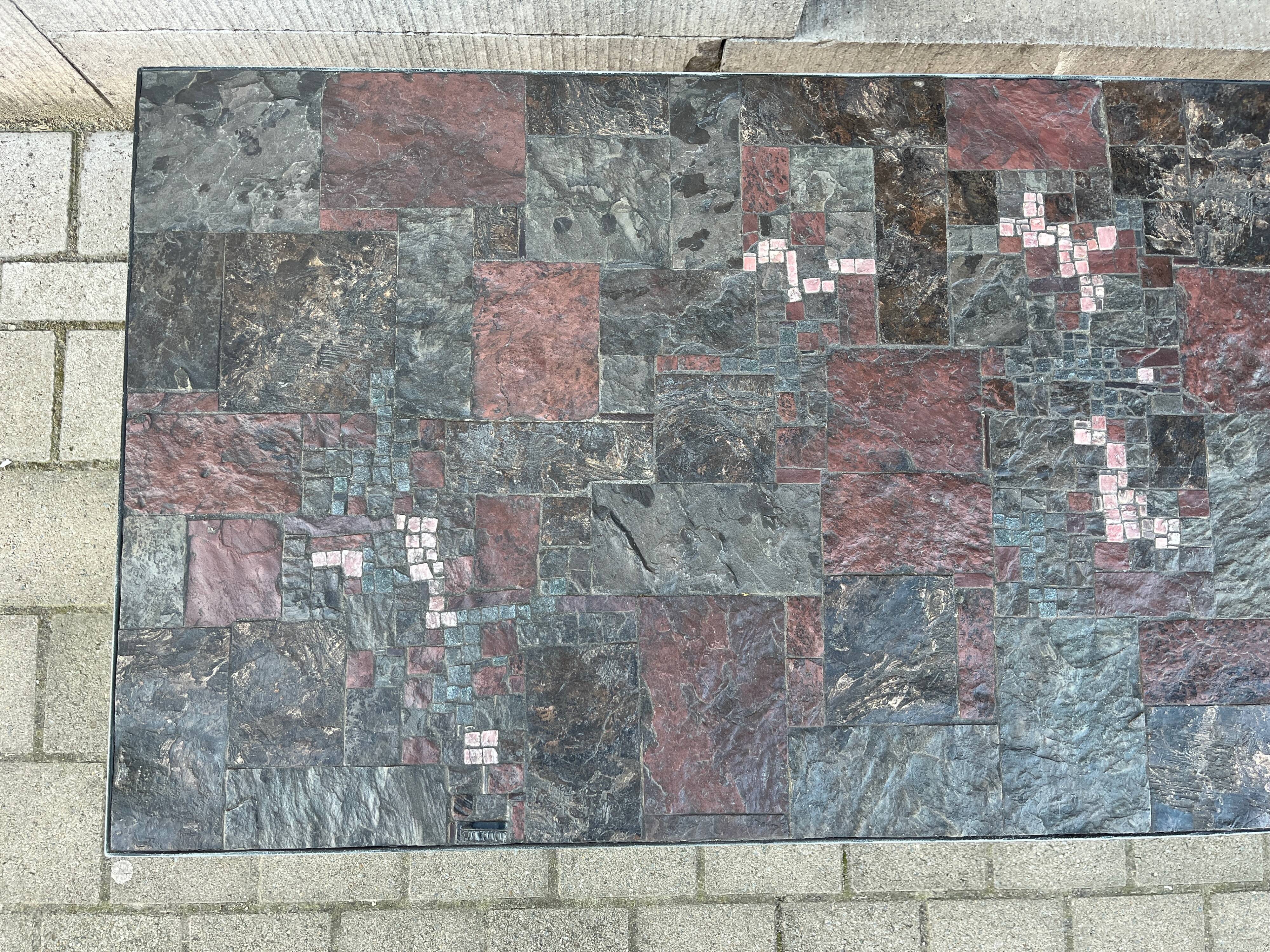 Ceramic tile coffee table by Pia Manu (signed)