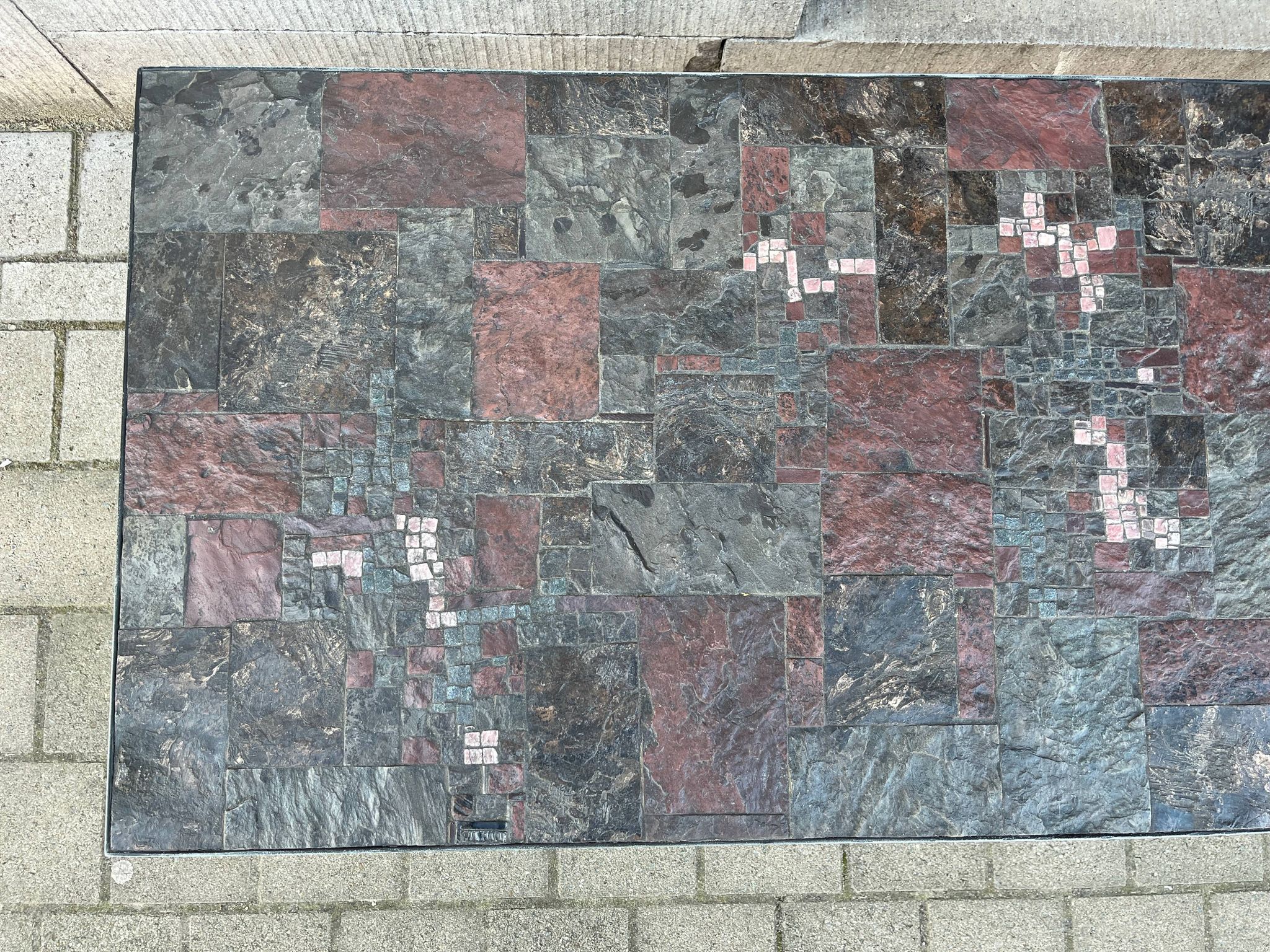 Ceramic tiled coffee table by Pia Manu (signed)