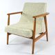 Z armchair mottled beige and green