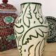 Terracotta vase Morocco floral pattern