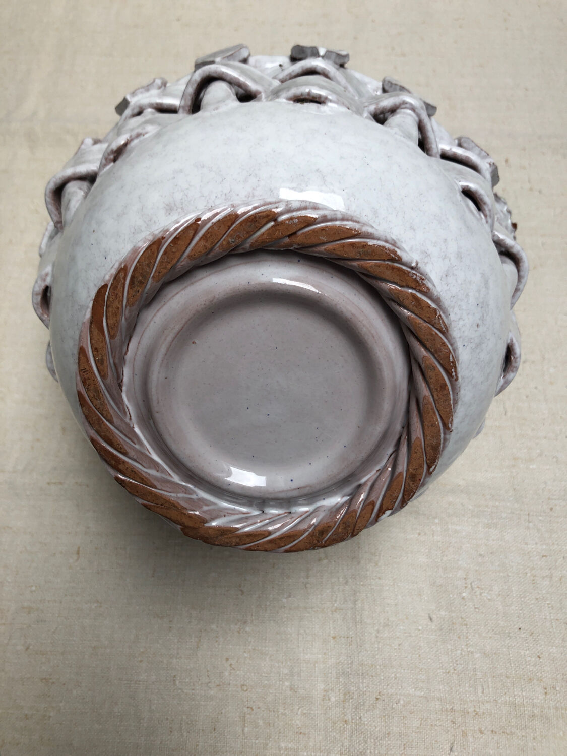 Cherry earthenware basket