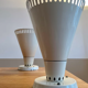 Suite of 3 wall lamps, vintage, white lacquered metal, lita 1970 france