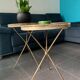 Pair of tripod and brass tripod side tables 1950
