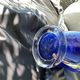 Cobalt blue glass vase, signed, glass art piece.