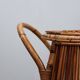 1960s Italian mid-century modern rattan barrel bar cart