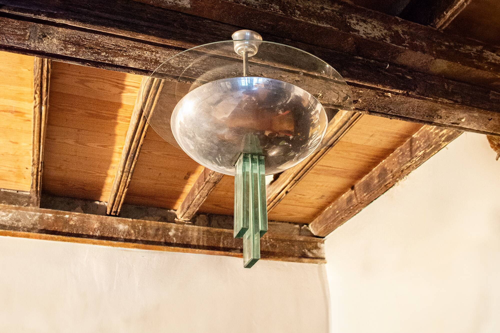 Lampadario razionalista di Pietro Chiesa per Fontana Arte Anni '40