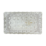 Rectangular chiseled glass ceiling light