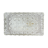 Rectangular chiseled glass ceiling light